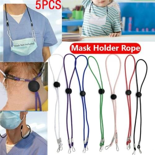 5PC Adjustable Mask Extension for Masks Lanyard Handy&convenient Safety Mask Rest&ear Holder Rope Hang on Neck String