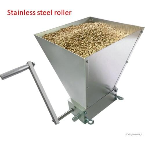 Manual malt mill wheat grain mill crusher Stainless steel grinding machine home Grain grinder with 45# Carbon steel rollers 1PC