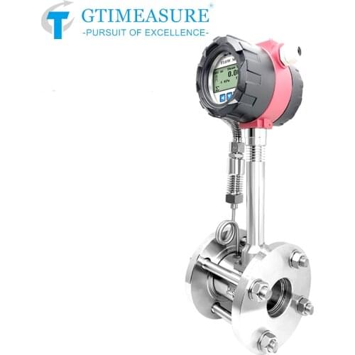 Smart gas liquid oil vortex flow meter steam compressed air natural nitrogen high precision digital display 4-20mA RS485 Output