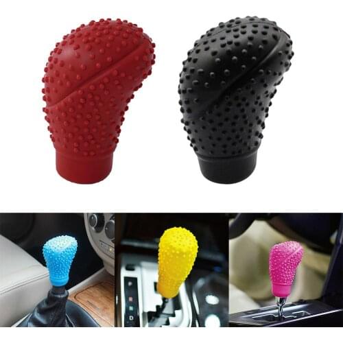 Universal Car Soft Silicone Gear Knobs Shifter Cover Non-slip Protector