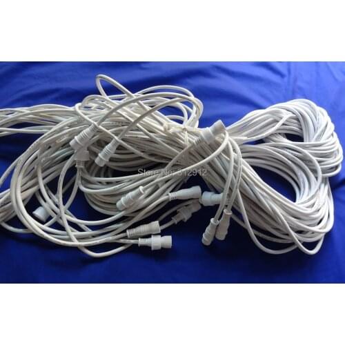 3 core 1.5m long waterproof extention cable male and female;black color: the male connects diameter:15mm