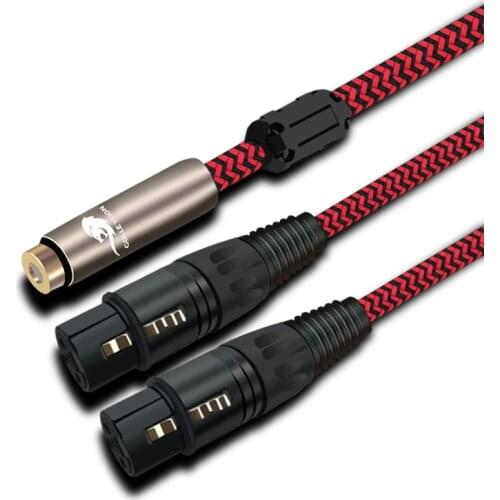 High Quality Mini Jack 3.5mm Female to 2 XLR 3 Pin Female Audio Cable Audiophile Mixer PC Earphone Speaker AMP Stereo 1M 2M 3M
