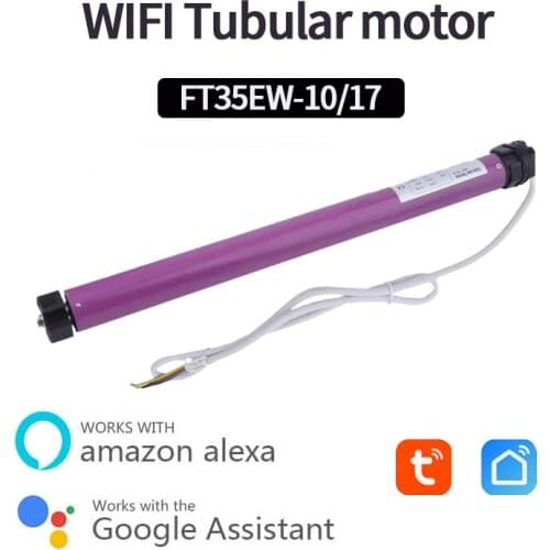 Tuya smart life wifi Tubular Motor 220V Motorized Rolling Blinds biulted -in receiver smart home work with alexa,googlehome