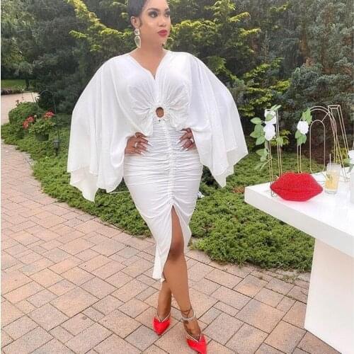Women Party Dress Elegant White Long Dress Sexy Design Hollow Out Bodycon Chic Pleated Lrregular Black Dress Lady Vestidos