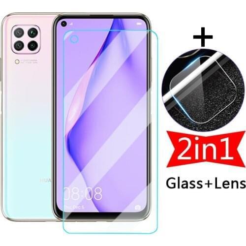 2 in 1 Screen Protective Glass for Huawei P40 Lite E P 40 P40lite Tempered Protector Camera Lens Film on P 40lite e light