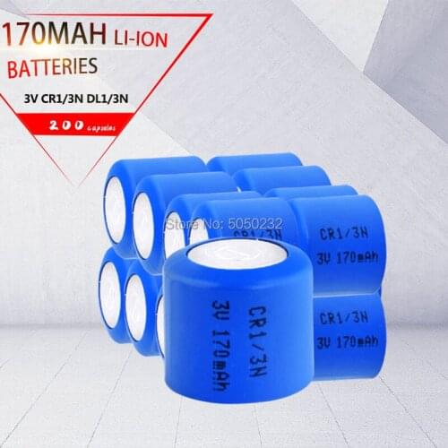 200PCS/lot CR1/3N DL1/3N 3V primary Lithium battery DL1/3N CR1/3 1/3N CR13N 13N CR13 for Camera Locator Button batteries