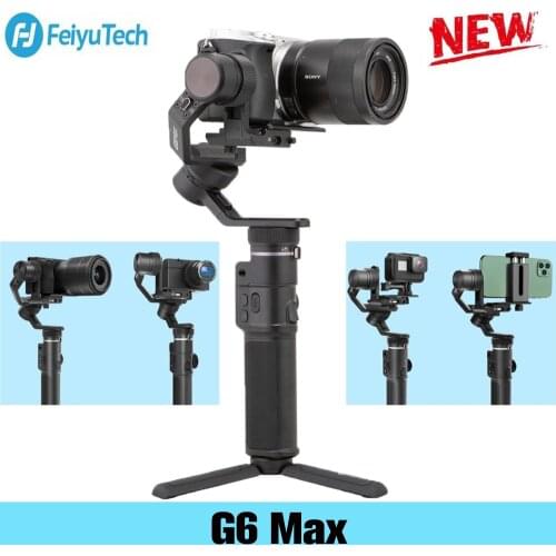 Feiyu G6 Max 3 axis handheld gimbal stabilizer for Camera Sony a7 series for Gopro 8/7/6/5 Mirrorless Action Camera Smartphone