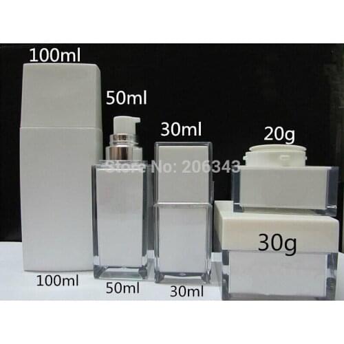 30G white square shape cream bottle,cosmetic container,,cream jar,Cosmetic Jar,Cosmetic Packaging
