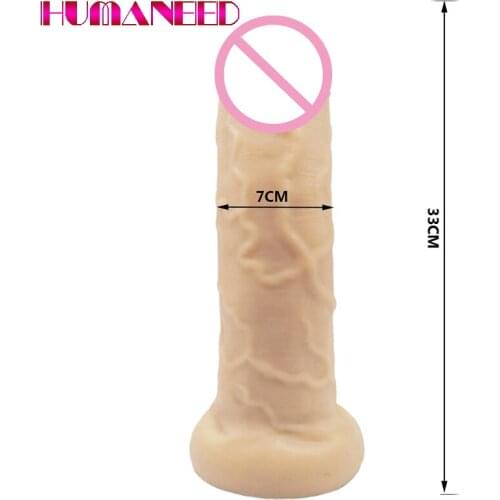 33*7cm Fatter Dildo Huge Anal Plug Sex Toys For Women Plus Thick Dildos Massager Realistic Penis Stimulation Anus Adult Lesbian