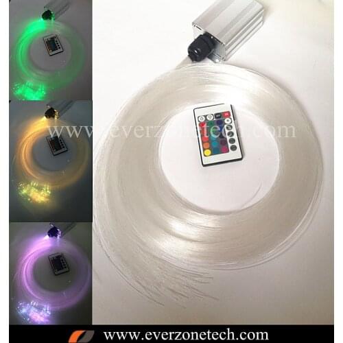 5w RGB LED Fiber Optic Star Sky Ceiling Kit Light 200pcs 0.75mm 2m with Remote Controller