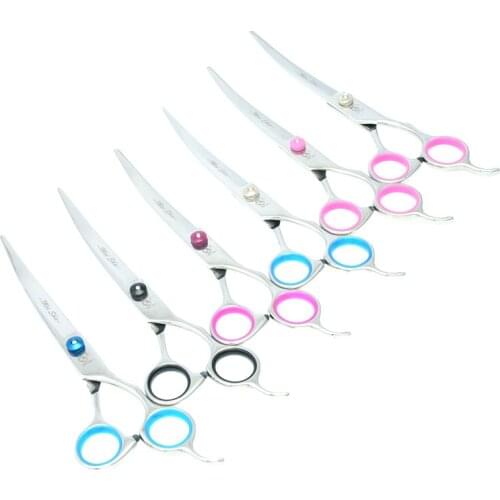 7.0Inch Meisha Big Professional Grooming Pet Dog Curved Cutting Scissors Dog Shears Cat Hair Clipper Pet Trimming Tijeras HB0038
