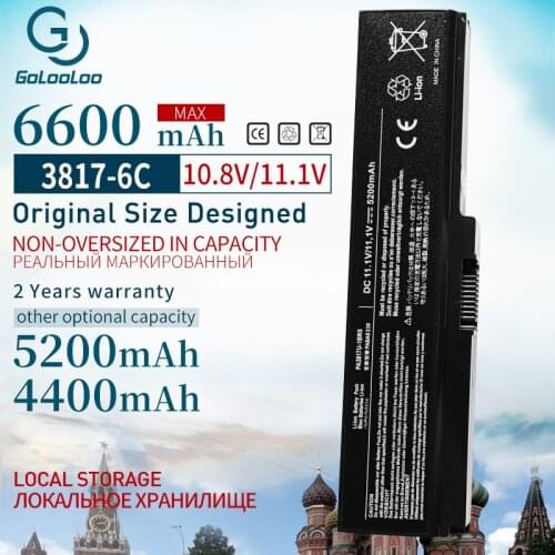 6600MAh New Laptop Battery For Toshiba Satellite A660 C640 C650 C655 C660 L510 L630 L640 L650 U400 PA3817U-1BRS PA3816U-1BAS