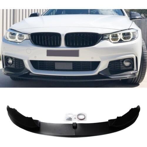 Matt Black ABS Car Front Bumper Lip Spoiler Splitter Trim For BMW F32 F33 F36 4Series M Sport 2014 2015 2016 2017 2018 2019 2020