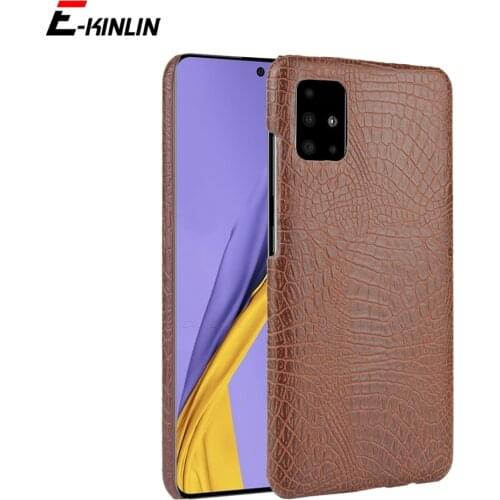 Snake Crocodile Leather Case For Samsung Galaxy A01 Core A11 A21 A31 A41 A51 A71 5G Hard Plastic Back Cover