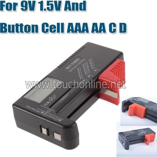 Digital Universal Battery Tester For 9V 1.5V And Button Cell AAA AA C D BT-168D