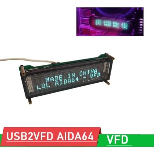 VFD Display AIDA64 Sub-screen VFD Clock USB2VFD AIDA64 Chassis Display Digital Screen Secondary Screen Desktop Computer PC