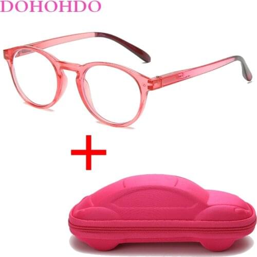 DOHOHDO Kids Round Glasses Frame Anti Blue Light Eyeglasses For Boy Girl Computer Children Spectacles Anti-UV Oculos Infantil