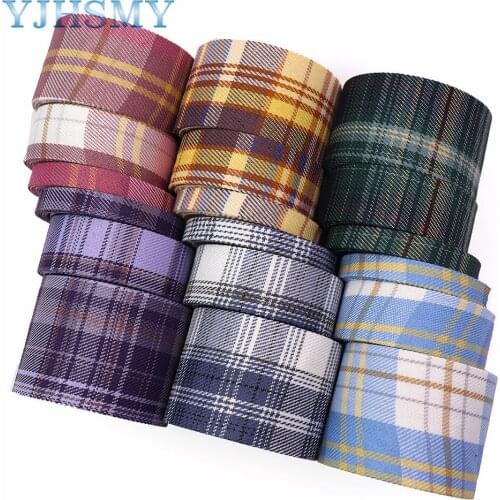 Double-Sided Lattice Cloth Strip Ribbons 5 Yards M-21521 DIY Crafts Hairclip Apparel Accessories and Sewing Decorations