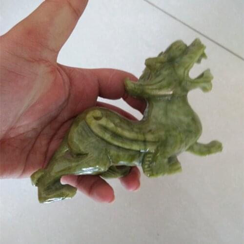 Collection of natural jade skin show crafts, lucky feng shui home animal Kirin decoration office desk accessories