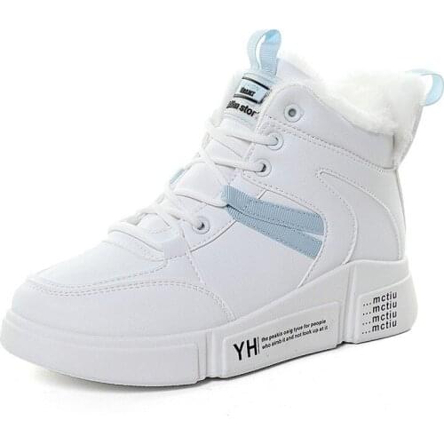 Sneakers Womens Snow Boots Shoes warm Fashion Casual Thick Bottom Chunky Womens White warm Sneakers women shoes shoes woman
