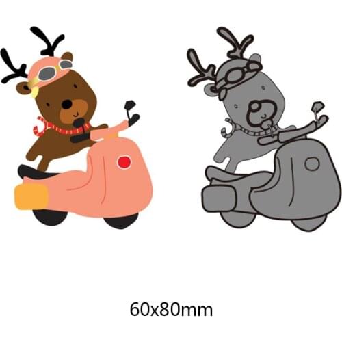 Cute Deer Metal Cutting Dies for DIY Scrapbook Embossing Paper Craft Creative Animal Template Stamps Dies Merry Christmas 6*8CM