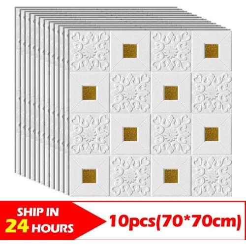 70x70cm 3D Stereo Foam Wall Stickers Roof Self Adhesive Wallpaper Panel Living Room Children Kids Bedroom Home Decoration