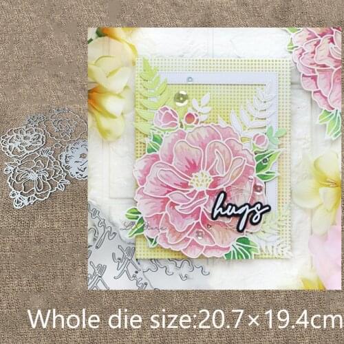 New Design Craft Metal stencil mold Cutting Dies Lovely Peony Layering scrapbook die cuts Album Paper Card Craft Embossing