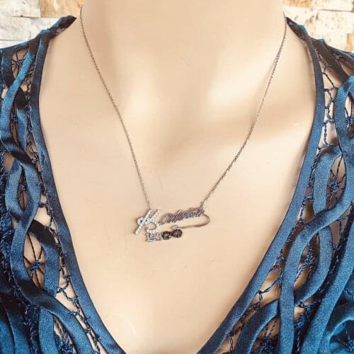 K. Ataturk Star Strip Simple Stylish 925 Silver Necklace