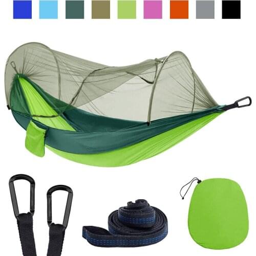 Outdoor Single Double Automatic Quick Opening With Nylon Cloth Camping Net Hammock Anti Mosquito Beach Tent Toldo Tarp Camping