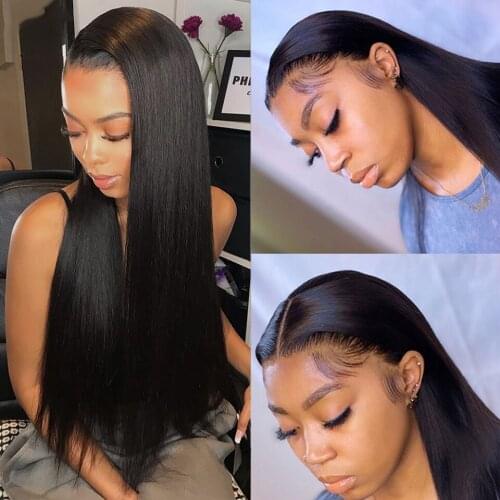 Bone Straight 13x4 Lace Front Human Hair Wigs 4x4 Lace Closure Wigs Remy Brazilian Human Hair Lace Wigs for Women Bleached Knots