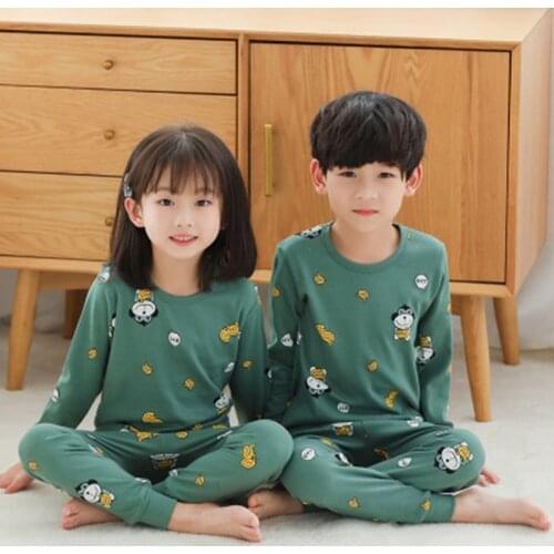 New Winter Children Clothes Kids Boys Pajamas Sets Cartoon Monkey Nightwear Pijamas Girls Sleepwear Baby Pyjamas Suits