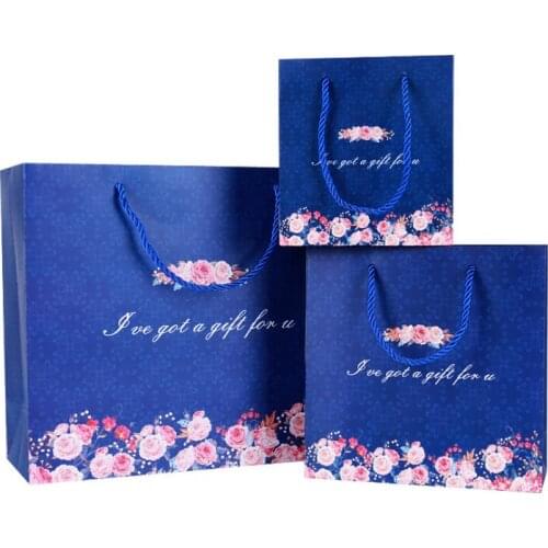 Strong Fashion Luxury Gift Shopping Packaging Custom Emboss Paper Bag With Ribbon Handles,Craft Shopping Paper Bag --XP2060