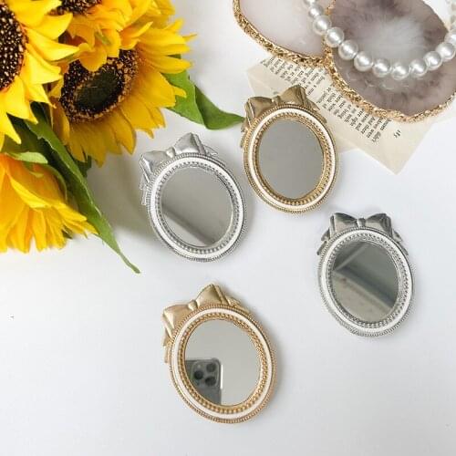 Expanding Stand and Girp Electroplating Bow Mobile Phone Accessories Cosmetic Mirror Rhinestone Lazy Phone Holder Phone Grip