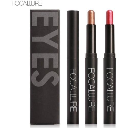 FOCALLURE 12 Colors Eyeshadow Stick Lying Silkworm Eye Shadow Pencil Long Lasting Shimmer Eyes Makeup Pen Cosmetics TSLM1