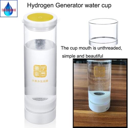 Improve Immunity Anti Aging DuPont Ion Film Electrolyzed Hydrogen-Rich Water Bottle Generator 500ML USB Rechargeable Pure H2 Cup