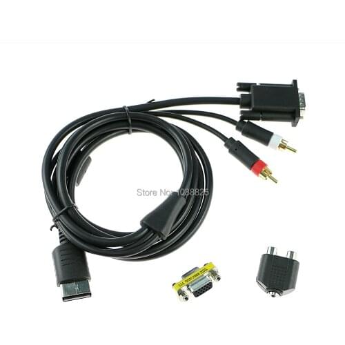 20sets/lot High Definition VGA Cable VGA Sound Adapter HD Box PAL NTSC Cable For Sega Dreamcast Video Games Console