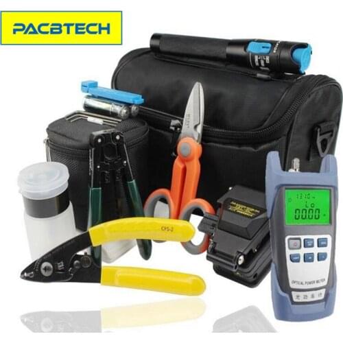 18 in 1 FTTH Fiber Optic Tool Kit With SKL-6C Cleaver And Optical Power Meter 10mW Visual Fault Locator