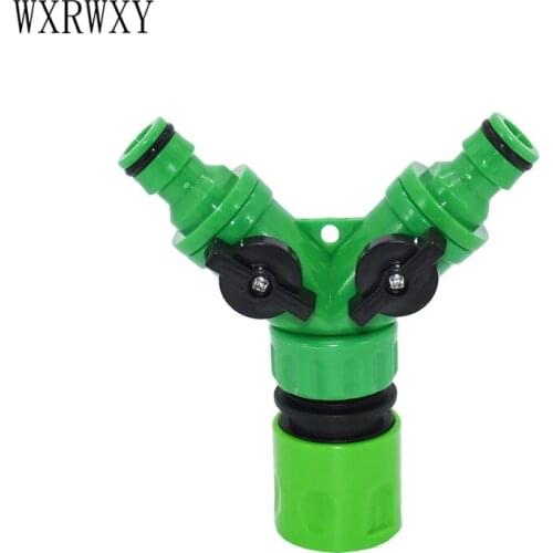 Wxrwxy Garden Irrigation 2 way tap Quick connector 3/4 Female irrigation valve splitter watering up tap 6pcs