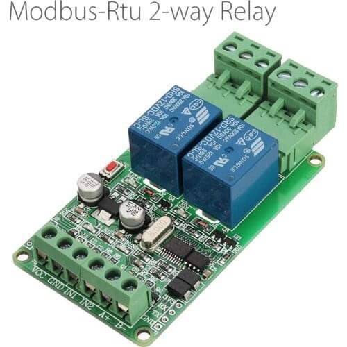 XTW1-0095 Modbus rtu 2-way relay module Output 2 input channel switch TTL/ RS485 communication interface relay 2 relay indicator