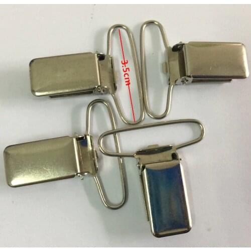 35 mm Metal Paci Pacifier Suspender Clips Holders for Craft Project Baby Pacifier Clip Suspender 10PCS/LOT