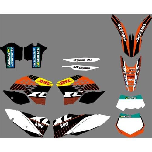 0275 Motorcycle Team Graphic & Backgrounds Decal Stiker Kits for KTM EXC 2008 2009 2010 2011