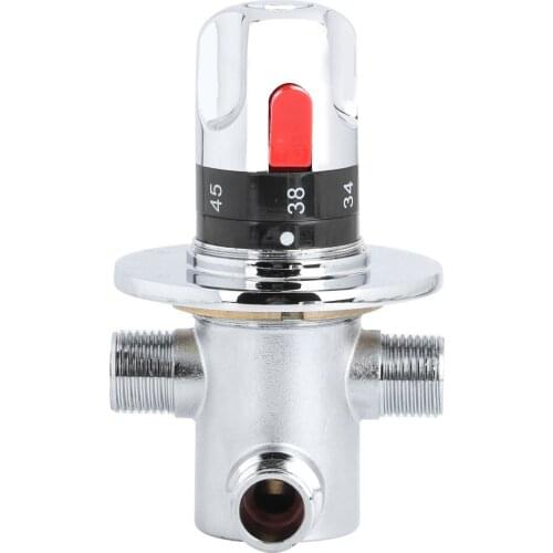 1pc Brass Thermostatic Hot/Cold Water Temperature Control Valve For Home Water Heater Copper Thermostatic Valve Mixing Valve