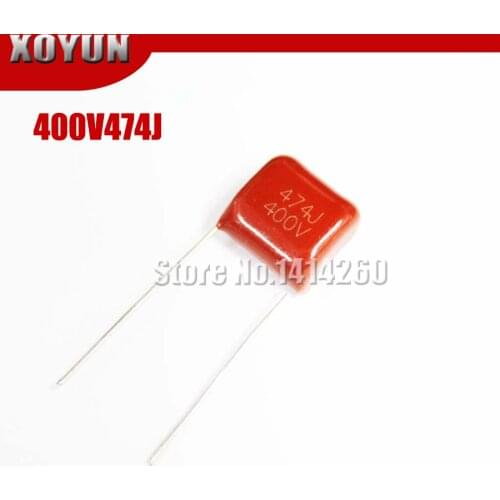 10PCS CBB 400V474J 474J 400V Pitch 10mm CBB Polypropylene Film Capacitor