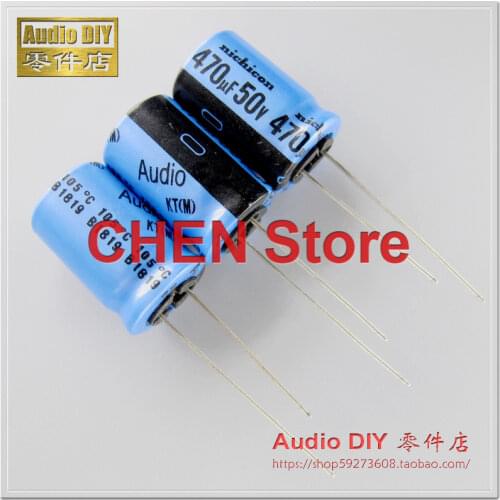 10PCS NICHICON KT Audio 50V470UF 12.5X20MM Electrolytic capacitor for audio frequency 470uF/50V 105 degrees 470uf 50v