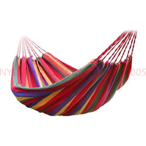 Hammock Outdoor Hammock Garden Sports Home Travel Camping Swing Canvas Stripe Hang Bed Hammock Red, Blue 280 x 80cm 10pcs