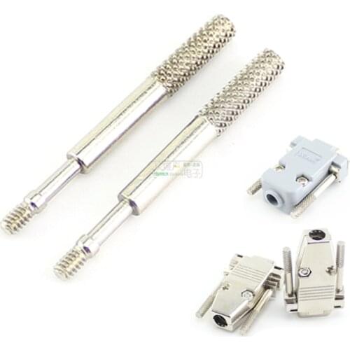 10Pcs high quality metal long screw with DB9 DB15 iron shell metal/plastic shell VGA shell extension rod HiFi accessories