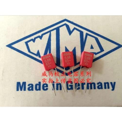 2020 hot sale 10pcs/20pcs Germany WIMA MKS2 63V 0.68UF 63V 0.68UF 684 680n P: 5mm Audio capacitor free shipping