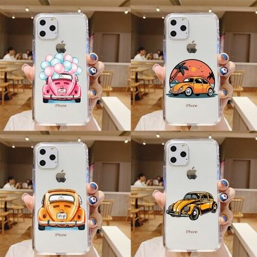 2021 Cartoon Cute Car Fashion Paint Draw Phone Case for IPhone 12 Mini 5 6 6S 7 8 SE Plus X XS XR 11 Pro Max Funda Soft Silicone