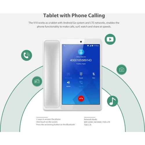 3G 4G SIM Card Android Smart Fixed Phone Touch Screen Video Call Telephone With Wifi Recording For Home Business Landline Phones