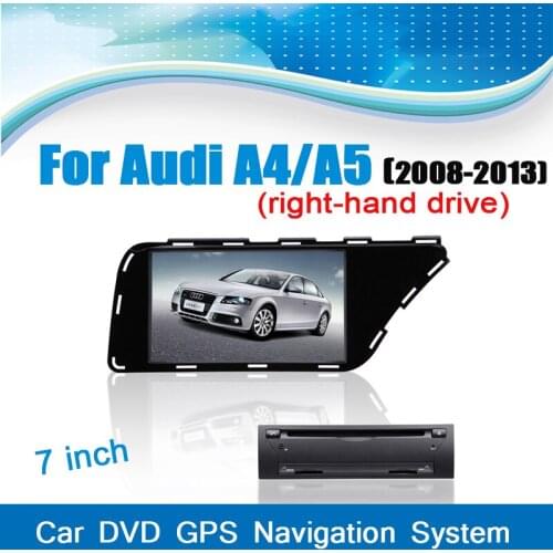 Car GPS Navigaiton System DVD Player Stereo Media Audio Player for Audi A4/A5(2008-2013) (right steering wheel) with Bluetooth